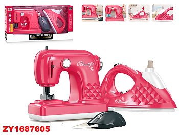 Набор бытовой техники 6866A (утюг, швейн.машина) на батар. в/к