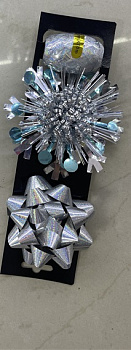 Набор д/упаковки (бантики 9-12см+лента 10м) на листе цвет в ассорт. D36080