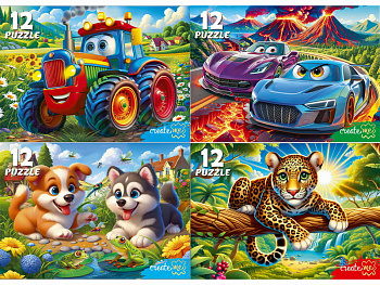 Пазлы (12эл) Яркие пазлы для мальчиков П12-2381