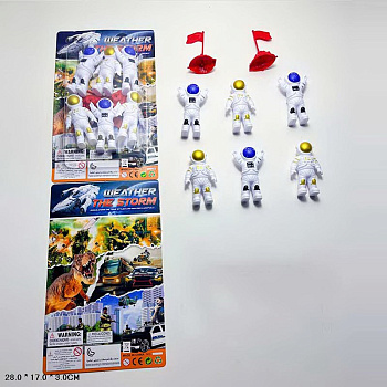 Набор фигурок-космонавты 1022-388 (6шт) на листе