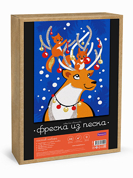 Фреска из цветного песка А4 Олень С1789 (Развивашки)