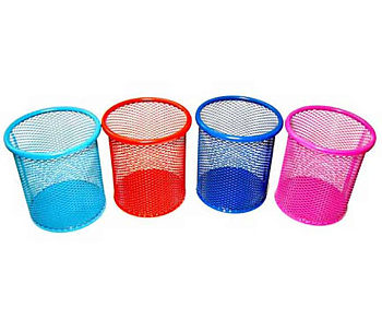 Подставка-стакан д/пиш.принадл. INTELLIGENT BU-33/BQ-304 кругл.,метал.,сетка,асс