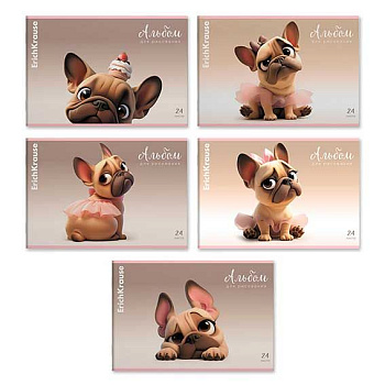 Альбом для рис.24л. EK "Frenchie" 63446 на скобе,асс.