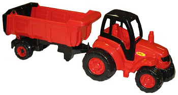 Трактор Чемпион с полуприцепом (74х22,5х26см) в/сет 0445 (Полесье)