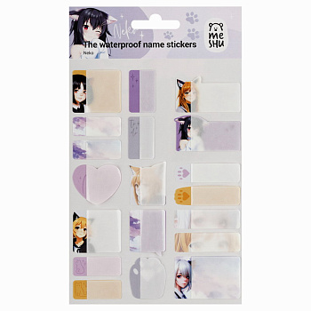 Наклейки бум. д/маркировки MESHU "Neko", 11,5*20см, пакет европодвес MS_58133