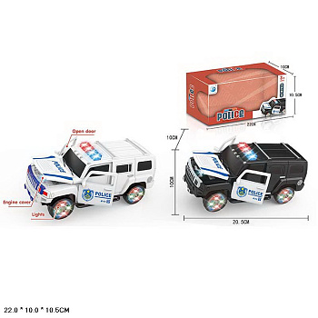 Джип JYD1193A полиц. (20,5*10) двери открыв., в/к