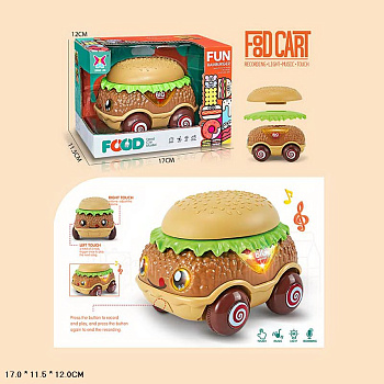 Машина-гамбургер XJ514 (повторяшка,свет,звук) в/к