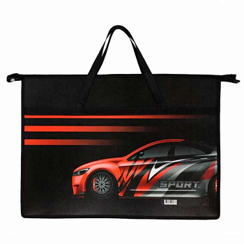 Папка пластик,с ручками А3 КОКОС "Sports Racing" ПМ-А3-26/230713 1отд.,на молн.,