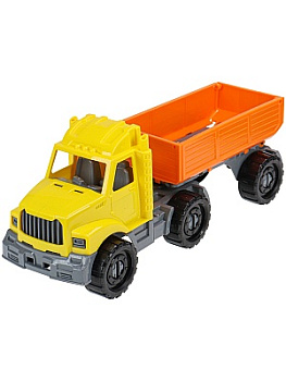Машинка Тягач Бизон бортовой с прицепом Строительный И-5115