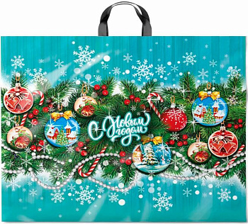 Пакет НГ петл.ручка (60*50/70мкм) ПВД Снежное варьете