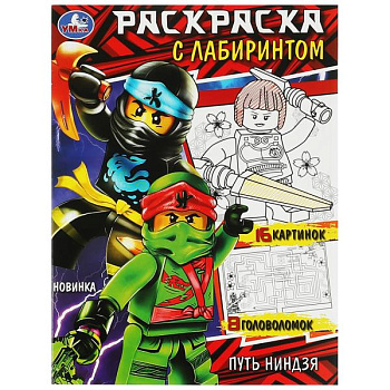 Раскраска с лабиринтом А4 Путь ниндзя 978-5-506-08491-4