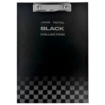 Клипборд А4 deVENTE "Total black" 3034326 картон толщина 2мм,выб.лак,мат.лам.,чёрный с диз.