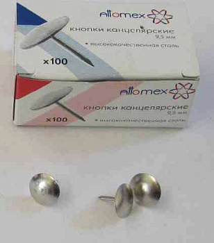 Кнопки силовые ATTOMEX 9.5мм никелированные 100шт. 4132301
