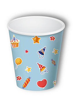 Стаканы бум. Торжество (250мл,6шт) флоупак СТ-2119