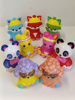 Игрушка-антистресс,мялка сквиш звери 12см D40500 (12шт/уп) Цена за шт