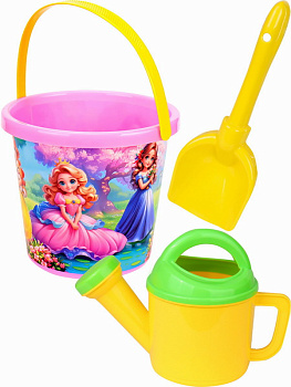Набор №111 (ведро№8 (0.85л.) Принцессы,лейка,лопатка 22см) НАБ-4794