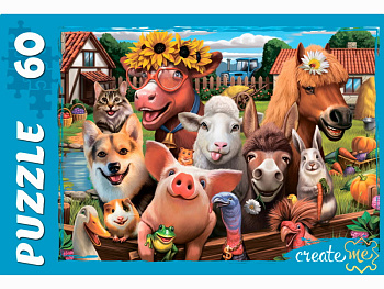 Пазлы (60эл) Забавные животные № 6 П60-0430