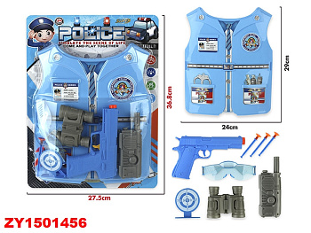Набор оружия 4207-16 полицейского с пластик-жилетом на листе