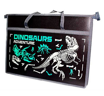 Папка пластик,с ручками А3 ПЧЕЛКА ПМ-А3-26 "Палеонтолог" на молн.