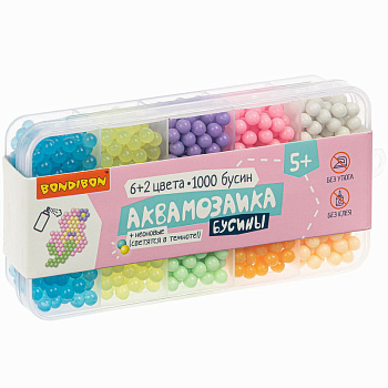 Bondibon Набор д/творчества Аквамозаика (1000бусин,6цв+2цв.неон) ВВ4986