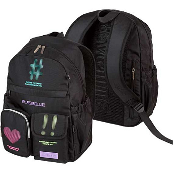 Рюкзак подростковый deVENTE "Air Jump. Favorite List" 7032599 полиэстер,уплотн.спинка,40*31*20см