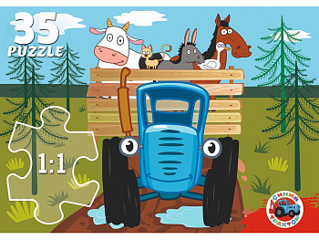 Пазлы (35эл) Синий трактор ПУ35-2907