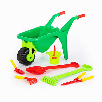 Набор №454 (тачка Садовод №2,вед.мал с нос,лопат.бол,граб.бол,сов№29,граб.№25,се