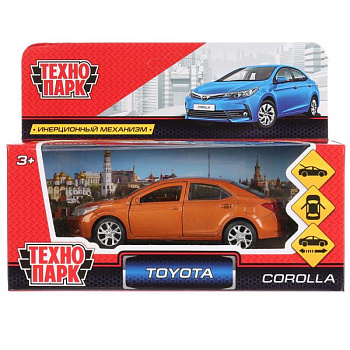 Машина Технопарк металл. Toyota Corolla золотой (12см) откр.дв,инерц,в/к COROLLA