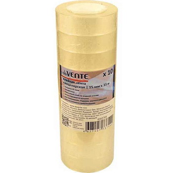 Скотч 15мм*33м deVENTE 4162703 прозрачный 35мкм