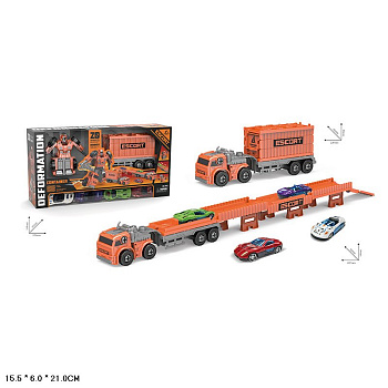 Трейлер-автовоз KL3301 раскл.платформа,4машины,робот(Т) в/к