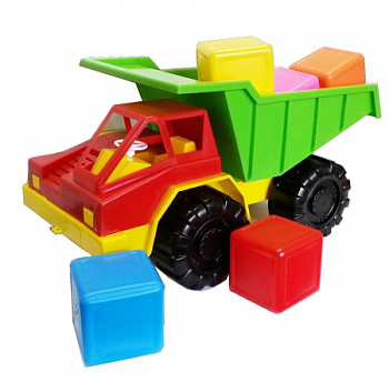 Авто Грузовик карьерный + Кубики в/к 3-281