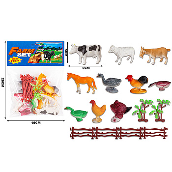Набор "Домашние животные и птицы" H-645 (10шт) в пакете