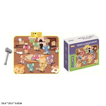 Игровой коврик YQ3350 "Поймай мышку" на батар. в/к