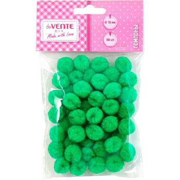 Набор д/творчества deVENTE "Помпоны" 8000010 50шт.,15мл.,зелёные,пластик.пакет,е