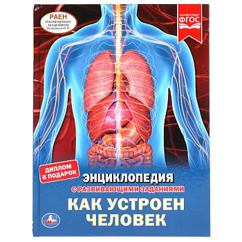 Энциклопедия А4 с развив.заданиями Как устроен человек 978-5-506-04948-7