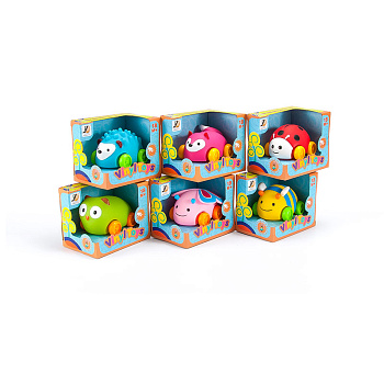 Автомобильчик "Звери-насекомые" JZD-033 винил в/к