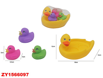 Набор ПВХ OSB9245F уточки (4шт) цветн. в сетке