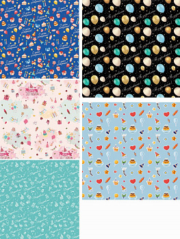 Упаковочная бумага Праздничная коллекция в ассор. (70х100см) УБ-6821