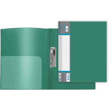 Папка с зажимом deVENTE А4 3110700 "Daily" 700мкм зеленая фактура "песок", внутр