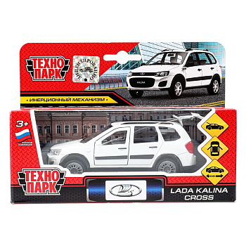 Машина Технопарк металл. LADA kalina cross (12см) дв, багаж, инерц., кор. SB-16-46-N(WT)-WB