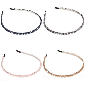 Ободок для волос "КОЛЛИНА", микс 4 цвета, 0,5см (блистер Кокетка в минивложении) 848-274