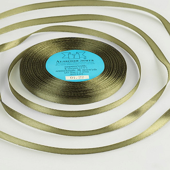 Лента атласная 6мм*33(±2)м №130 хаки Gamma 3006540