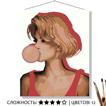 Картина по ном. на холсте (50х40см) с подрам. Дерзкая (12цв) КН5040556