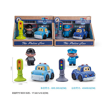 Игровой набор "Полицейский с автомобилем"+светофор JZD-181 в/к