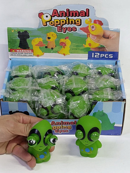 Игрушка-антистресс, жамка пришелец выпучивает глаза M48390