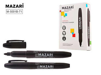Маркер перм. MAZARI "Harmony" M-5001B-71чёрный ,пулевидный,2мм