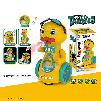 Утенок ZR147 на батар. свет, муз. в/к