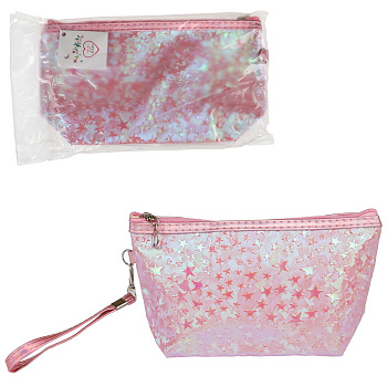 Lukky Косметичка блестящая  Holographic Stars (23,5*14*7см) в/п Т24423