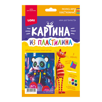 Картина из пластилина "Панда" Пз/Пл-025