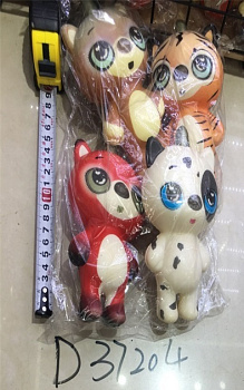 Игрушка-антистрксс, мялка сквиш 14,0см зверята D37204